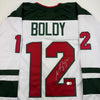 Autographed/Signed Matt Boldy Minnesota White Hockey Jersey Beckett BAS COA