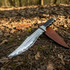 Handmade Carbon Steel Bowie Knife with Black Resin Handle | Full Tang Clip Point Blade by JW SteelCrafts
