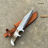 Frontier Bowie Knife 8 Inch blade Clip Point Carbon Steel Blade | Hunting Outdoor by JW SteelCrafts