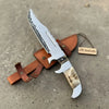Frontier Bowie Knife 8 Inch blade Clip Point Carbon Steel Blade | Hunting Outdoor by JW SteelCrafts