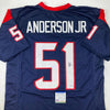 Autographed/Signed Will Anderson Jr. Houston Blue Football Jersey PSA/DNA COA