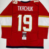 Autographed/Signed Matthew Tkachuk Florida Red Hockey Jersey JSA COA