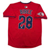 Autographed/Signed Tanner Bibee Cleveland Red Baseball Jersey PSA COA