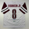 Autographed/Signed Brian Robinson Jr. Washington White Football Jersey PSA/DNA COA