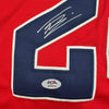 Autographed/Signed Tanner Bibee Cleveland Red Baseball Jersey PSA COA