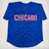 Autographed/Signed Sammy Sosa Chicago Blue Baseball Jersey JSA COA by Hall of Fame Sports Memorabilia