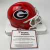 Autographed/Signed Kirby Smart Georgia Bulldogs Mini College Football Helmet Fanatics COA