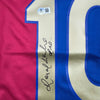 Autographed/Signed Ronaldinho Barcelona Blue/Red Soccer Jersey Beckett BAS COA by Hall of Fame Sports Memorabilia