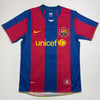 Autographed/Signed Ronaldinho Barcelona Blue/Red Soccer Jersey Beckett BAS COA