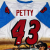 Autographed/Signed Richard Petty NASCAR Auto Racing White Photo Jersey JSA COA