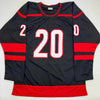 Autographed/Signed Sebastian Aho Carolina Black Hockey Jersey JSA COA by Hall of Fame Sports Memorabilia