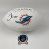Autographed/Signed Tyreek Hill Miami Dolphins Full Size F/S White Panel Logo Football Beckett BAS COA