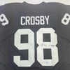 Autographed/Signed Maxx Crosby Las Vegas Oakland Black Football Jersey Beckett BAS COA