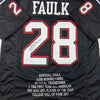 Autographed/Signed Marshall Faulk San Diego State Black Stat College Football Jersey JSA COA