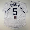Autographed/Signed Wander Franco Tampa Bay White Baseball Jersey JSA COA
