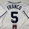 Autographed/Signed Wander Franco Tampa Bay White Baseball Jersey JSA COA