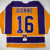 Autographed/Signed Marcel Dionne Los Angeles LA Yellow Hockey Jersey JSA COA