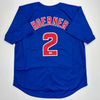 Autographed/Signed Nico Hoerner Chicago Blue Baseball Jersey Beckett BAS COA