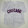Autographed/Signed Nico Hoerner Chicago Pinstripe Baseball Jersey Beckett BAS COA