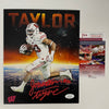 Autographed/Signed Jonathan Taylor Wisconsin Badgers 8x10 College Football Photo JSA COA #7