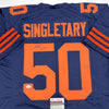 Autographed/Signed Mike Singletary Chicago Retro Blue Color Rush Football Jersey JSA COA