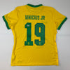 Autographed/Signed Vini Vinicius Jr. Brazil Yellow Soccer Jersey Beckett BAS COA