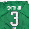 Autographed/Signed Nolan Smith Jr. Philadelphia Kelly Green Football Jersey JSA COA