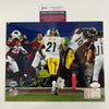 Autographed/Signed Santonio Holmes Pittsburgh Steelers 8x10 Football Photo JSA COA
