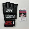 Autographed/Signed Khabib Nurmagomedov Black UFC MMA Glove Ultimate Fighting JSA COA