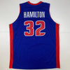 Autographed/Signed Richard Rip Hamilton Detroit Blue Basketball Jersey Steiner COA