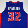 Autographed/Signed Richard Rip Hamilton Detroit Blue Basketball Jersey Steiner COA
