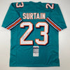 Autographed/Signed Patrick Surtain Miami Teal Football Jersey JSA COA