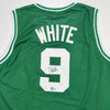 Autographed/Signed Derrick White Boston Green Basketball Jersey JSA COA