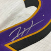 Autographed/Signed Ray Lewis Baltimore White Stat Football Jersey Beckett BAS COA