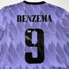 Autographed/Signed Karim Benzema Real Madrid 2022-23 Purple Soccer Jersey Beckett BAS COA