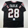 Autographed/Signed Marshall Faulk San Diego State Black College Football Jersey Beckett BAS COA