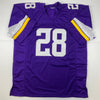 Autographed/Signed Adrian Peterson Minnesota Purple Football Jersey JSA COA