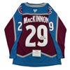 Autographed/Signed Nathan MacKinnon Colorado Avalanche Authentic Maroon Hockey Jersey Fanatics COA