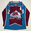 Autographed/Signed Nathan MacKinnon Colorado Avalanche Authentic Maroon Hockey Jersey Fanatics COA