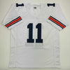Autographed/Signed Chris Davis Jr. Auburn White College Football Jersey JSA COA