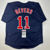 Autographed/Signed Rafael Devers Boston Blue Baseball Jersey JSA COA
