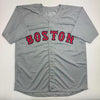 Autographed/Signed Pedro Martinez Boston Grey Baseball Jersey Beckett BAS COA