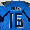 Autographed/Signed Treylon Burks Tennessee Light Blue Football Jersey Beckett BAS COA