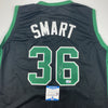 Autographed/Signed Marcus Smart Boston Black Basketball Jersey Beckett BAS COA