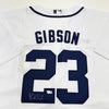Autographed/Signed Kirk Gibson Detroit Tigers White Baseball Jersey Fanatics COA