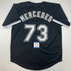 Autographed/Signed Yermin Mercedes Chicago Black Baseball Jersey Beckett BAS COA
