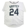 Autographed/Signed Ken Griffey Jr. Seattle White Baseball Jersey Beckett BAS COA
