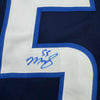 Framed Autographed/Signed Mark Scheifele 35x39 Winnipeg Blue Hockey Jersey JSA COA