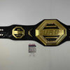 Autographed/Signed Israel Izzy Adesanya Black Replica UFC Championship Title Belt JSA COA