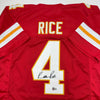 Autographed/Signed Rashee Rice Kansas City Red Football Jersey Beckett BAS COA by Hall of Fame Sports Memorabilia